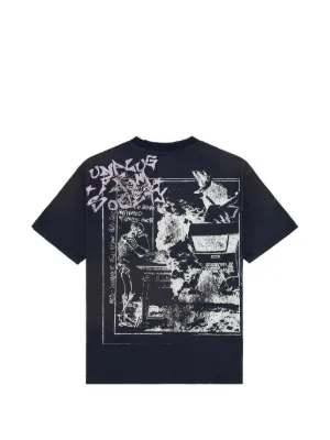 Boredom Kills graphic-print distressed T-shirt