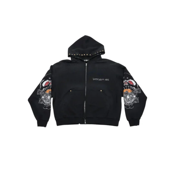 Boredom Kills BK Skull Hoodie