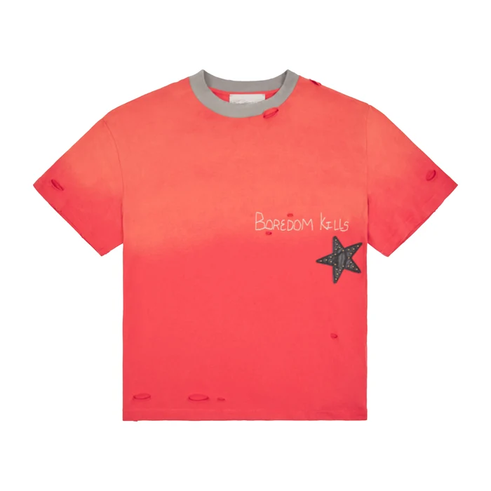 BOREDOM_KILLS_STAR_TEE_RED-1 Boredom Kills Stardom Tee