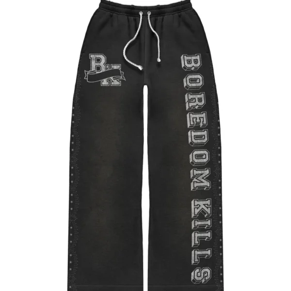 Boredom Kills Collegiate Sweats Black