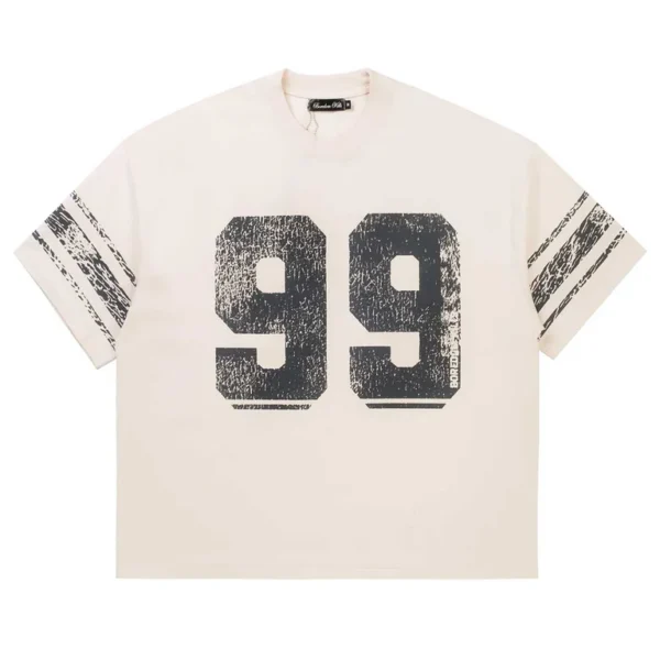 Boredom Kills Vintage Varsity Tee Cream
