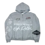 Boredom Kills High Rollers Grey Hoodie