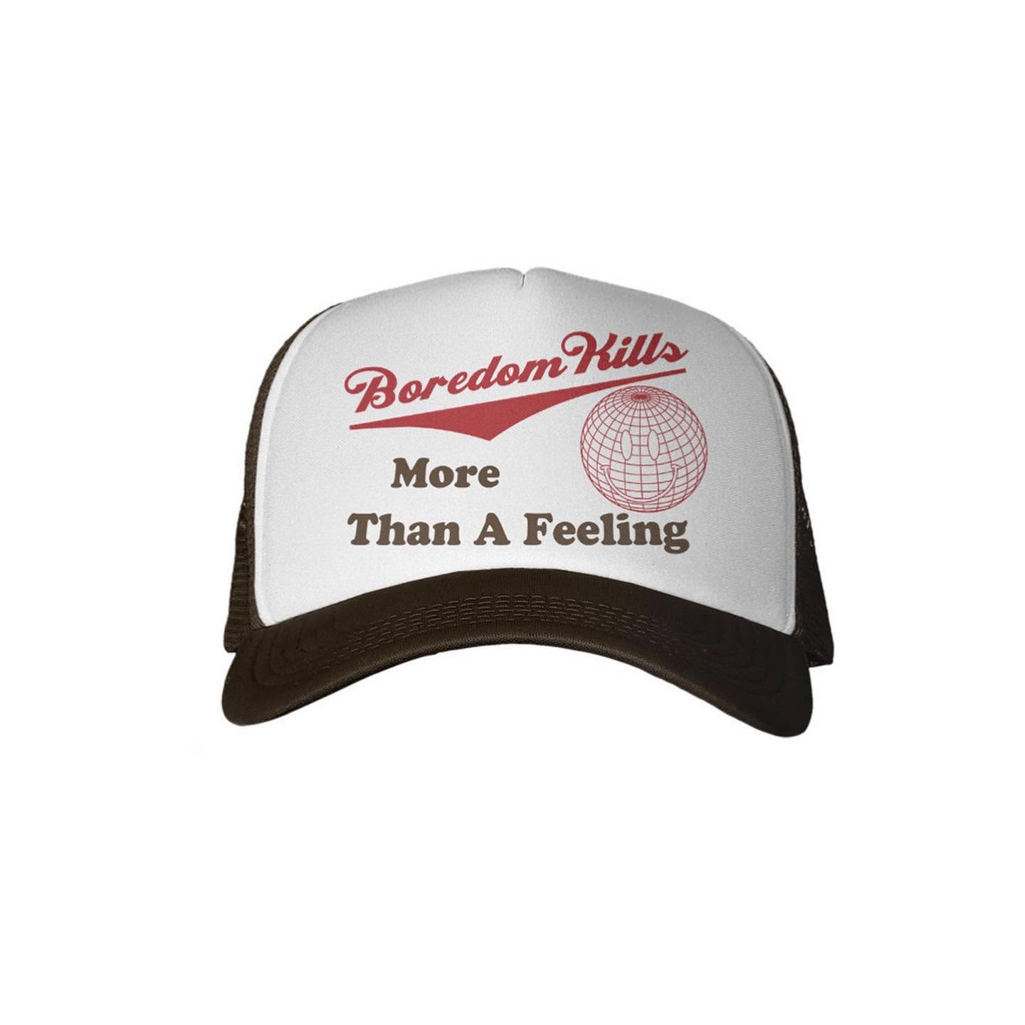 469863685_899394109023513_866125608626557240_n Boredom Kills Trucker MTAF Hat-Brown/White