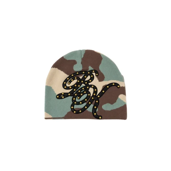 Boredom Kills Camo Studded Beanie