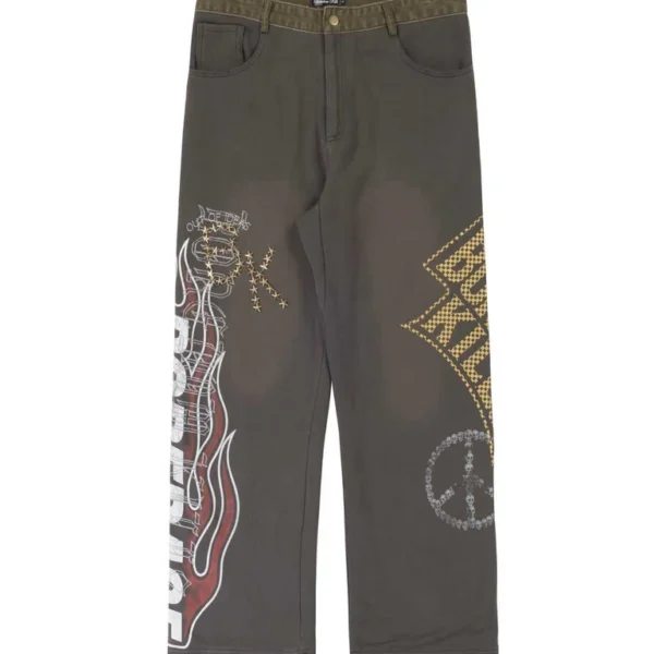 Boredom Kills Denim Sweatpants Grey
