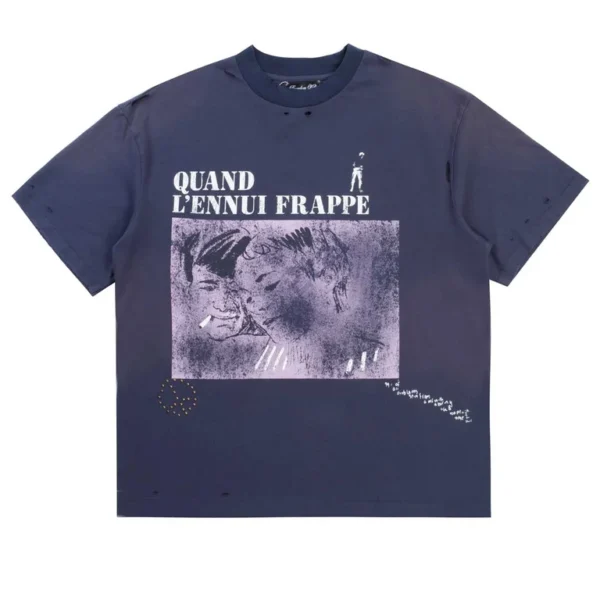 Boredom Kills French Tee Navy