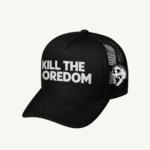 Boredom Kills Trucker Hat Black