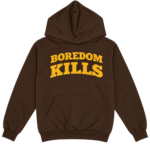 Boredom Kills Varsity Hoodie – Brown