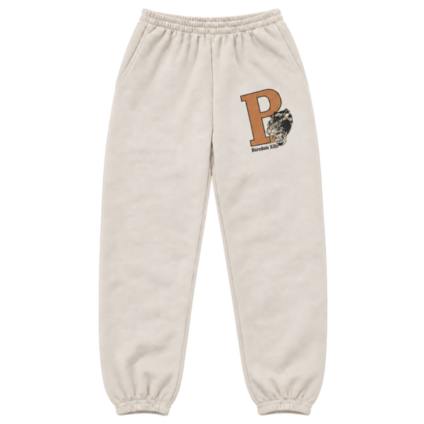 Boredom Kills B Logo Sweatpant-Cream