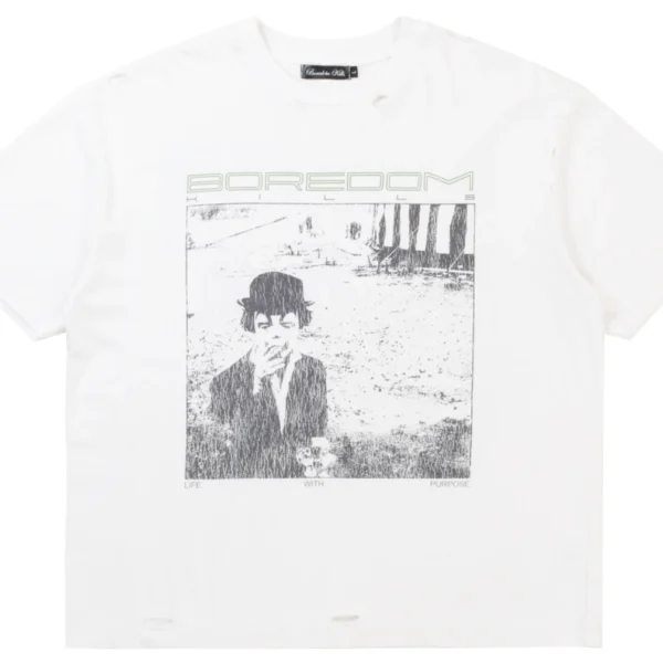 BOREDOM KILLS WHITE PURPOSE TEE