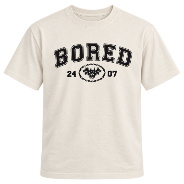 Boredom Kills Vintage BORED Graphic Tee – Cream