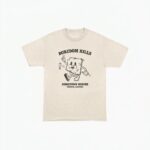 Boredom Kills Mascot Print Graphic Tee-Cream