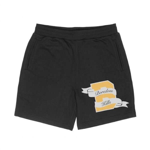 Boredom Kills Graphic Fleece Shorts – Black