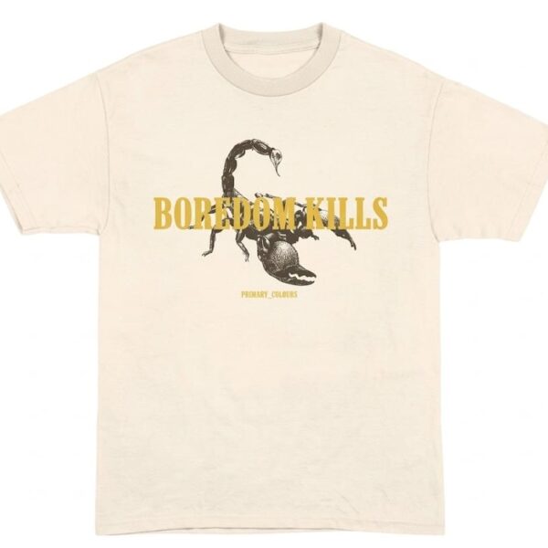 Boredom Kills Scorpion Graphic T-Shirt – Off-White