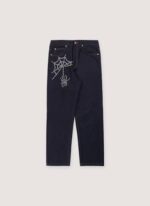 Boredom Kills Spider Denim Jeans Raw Indigo
