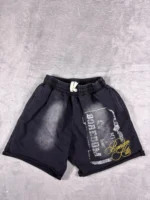 Boredom Kills Shorts Mens L Black Elastic Waist