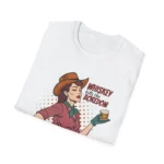 Whiskey Boredom Kills Cowgirl Retro Drink Graphic Shirt - Image 3